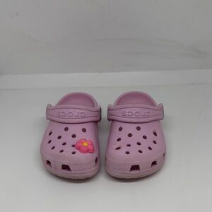 CROCS Kids Light Purple Clogs with Flower Detail